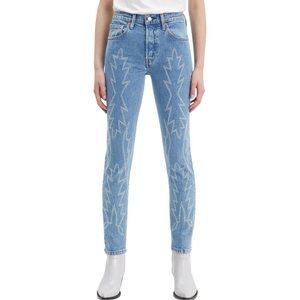 Levi’s Premium 501 Skinny Stretch Jeans 27 x 28 Del Norte Embroidered Western